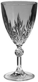 Royal Crystal Rock Linea Gala Water Goblet   Cut Design, Faceted  Ball