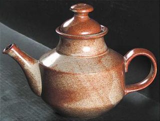 Iron Mountain White Top Teapot & Lid, Fine China Dinnerware   Stoneware, Beige/M