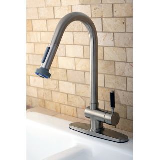 Kaiser Single handle Pull out Satin Nickel Kitchen Faucet
