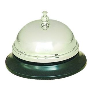 Advantus Brushed Nickel Call Bell with Black Base, 3 3/8 Diameter