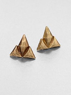 Bing Bang Trident Stud Earrings   Gold