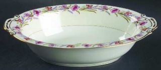 Aladdin Garland 10 Oval Vegetable Bowl, Fine China Dinnerware   Ring Of Pink Fl