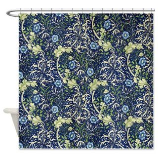  Blue Daises by William Morris Shower Curtain  Use code FREECART at Checkout