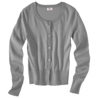 Mossimo Supply Co. Juniors Scalloped Edge Cardigan   Cement S(3 5)