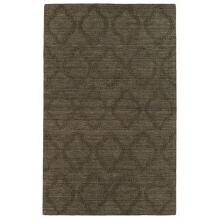 Trends Chocolate Brown Prints Wool Rug (96 X 136)