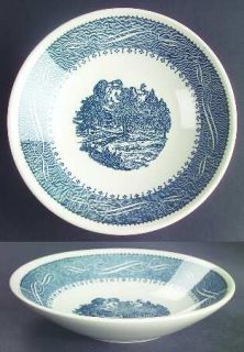 Taylor, Smith & T (TS&T) Currier And Ives Blue Coupe Soup Bowl, Fine China Dinne