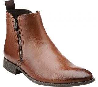 Mens Clarks Chart Zip   Brown Leather Boots