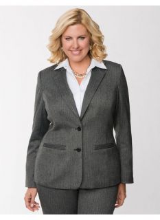 Lane Bryant Plus Size Herringbone suit jacket     Womens Size 22, Heather