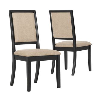 Cappuccino/ Beige Chenille 39 inch Dining Chairs (set Of 2)