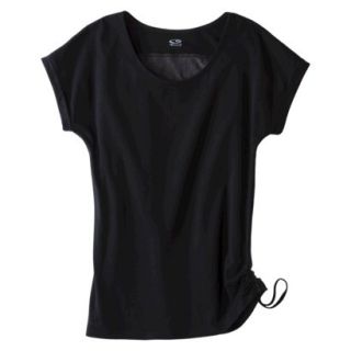 C9 by Champion Womens Yoga Layering Top With Side Tie   Black M