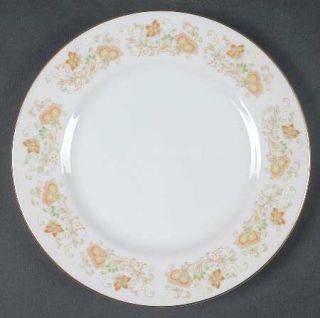 Happy Home Spring Garden Bread & Butter Plate, Fine China Dinnerware   Rust&Yell