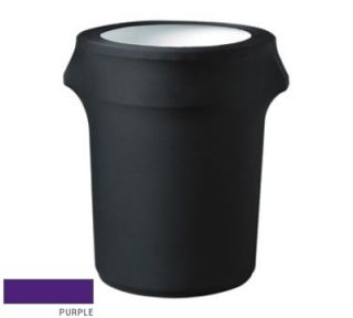 Snap Drape 55 Gallon Trash Can Cover, Snug Fit, Poly/Spandex, Purple