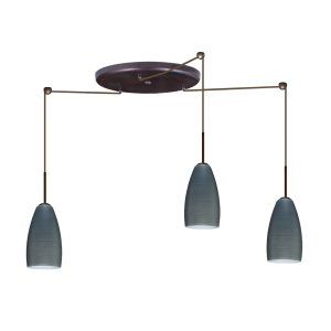 Besa Lighting BEL 3BW 1509TN BR Chrissy Pendant