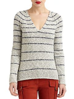 Chunky Knit Lambswool & Cashmere Sweater   Light Grey