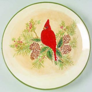 Pacific Rim Cardinal Dinner Plate, Fine China Dinnerware   Cardinal,Pine Cones,G