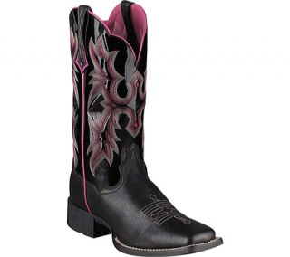 Womens Ariat Tombstone   Black/Black Patent Full Grain Leather Boots