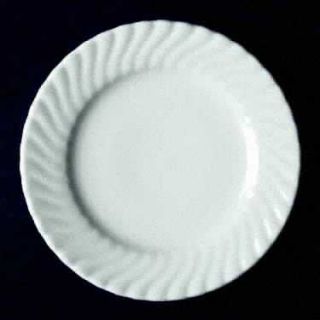 Schonwald Scd82 Bread & Butter Plate, Fine China Dinnerware   All White,Swirl Ri