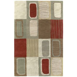 Hand tufted Lawrence Multicolored Dimensions Wool Rug (8 X 11)