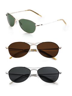 Oliver Peoples Aero 57 Polarized Metal Sunglasses