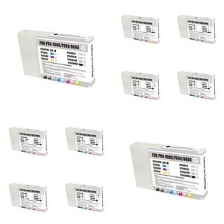 Epson T543100 10 ink Cartridge Set (remanufactured) (Black (T543100), Matte Black (T543800),Cyan (T543200), Magenta (T543300), Yellow (T543400), Light Cyan (T543500), Light Magenta (T543600), Light Blue (T543700)CompatibilityEpson Stylus Pro 4000/ Stylus 