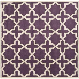 Safavieh Handmade Moroccan Chatham Purple Wool Rug (89 Square)