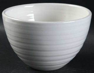 Pottery Barn Artisan Coupe Cereal Bowl, Fine China Dinnerware   All White,Emboss