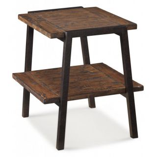 Lawton Wood/ Metal Rectangular End Table