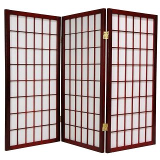 Window Pane 36 Inch Tall Shoji Room Divider Black   WP36 BLK 6P