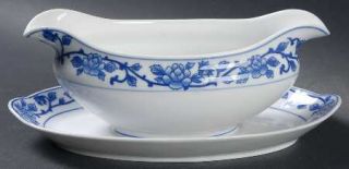 Noritake 9488 Gravy Boat with Attached Underplate, Fine China Dinnerware   Royal