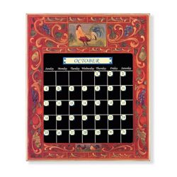 Rooster Red Perpetual Calendar