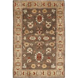 Hand knotted Brown Southwestern Park Ave New Zealand Wool Rug (56 X 86) (BrownPattern OrientalMeasures 0.625 inch thickTip We recommend the use of a non skid pad to keep the rug in place on smooth surfaces.All rug sizes are approximate. Due to the diffe