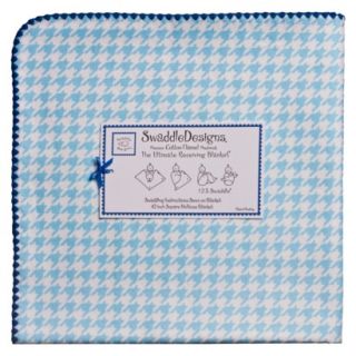 Swaddle Designs Ultimate Receiving Blanket   Blue Puppytooth