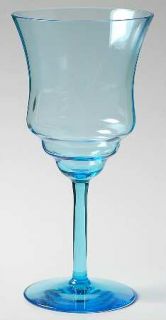 Fostoria 870 Blue Water Goblet   Optic,Blue