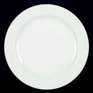 Epoch Simplicity White Dinner Plate, Fine China Dinnerware   All White, Rim, Smo
