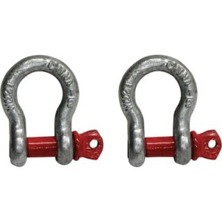 Portable Winch Shackles   1/2in., 2 Ton Working Load, 2 Pack, Model# PCA 1279X@