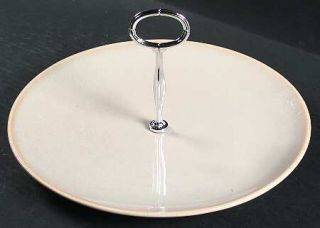 Variations Ivory Round Serving Plate with Center Handle (DP), Fine Chin