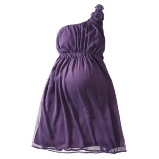 Merona Maternity One Shoulder Rosette Dress   Shiny Plum XS