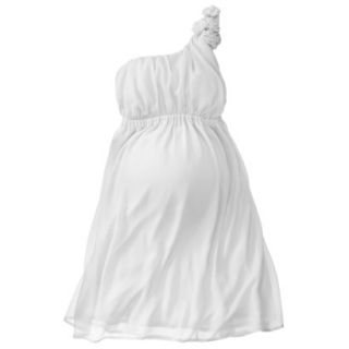 Merona Maternity One Shoulder Rosette Dress   Off White S
