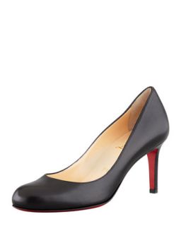 Simple Leather Red Sole Pump, Black   Christian Louboutin