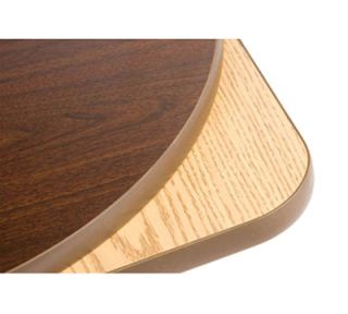 Oak Street Mfg 24 Square Pedestal Table   Dining Height, Reversible Oak/Walnut Surface