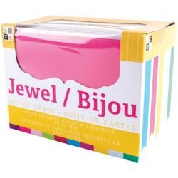 Box Of Cards and Envelopes A2 Size  Jewel Texture 40/pkg