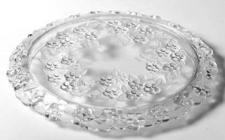Mikasa Carmen Cake Plate   Giftware,Embossed Flowers,Frosted Leaves