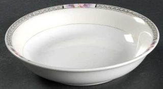 Noritake Seville Fruit/Dessert (Sauce) Bowl, Fine China Dinnerware   Black Edge