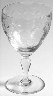 Bryce Flora Water Goblet   Stem #978, Cut #241,Optic