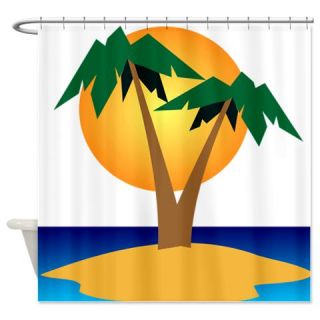  Palm Tree Island Shower Curtain  Use code FREECART at Checkout