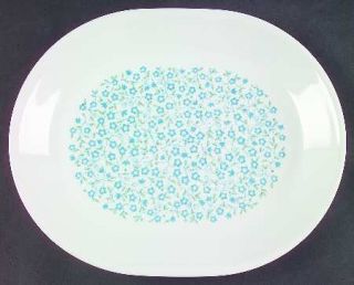 Corning Blue Heather 12 Oval Serving Platter, Fine China Dinnerware   Corelle,