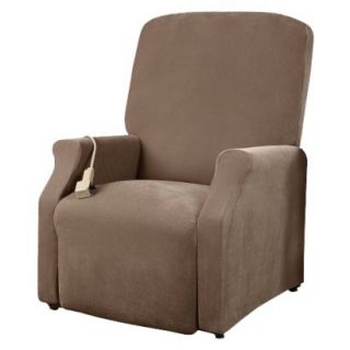 Sure Fit Stretch Pique Lift Recliner Slipcover   Taupe