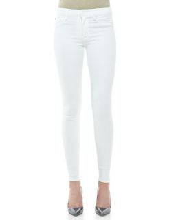 Womens Nico Mid Rise Super Skinny Jeans, White   Hudson