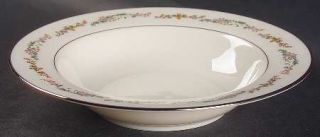Gorham Rondelle Rim Soup Bowl, Fine China Dinnerware   Classic Collection, Flora