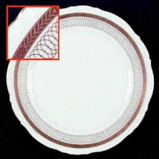 Mitterteich Nobility Dinner Plate, Fine China Dinnerware   Gold Laurel & Circle